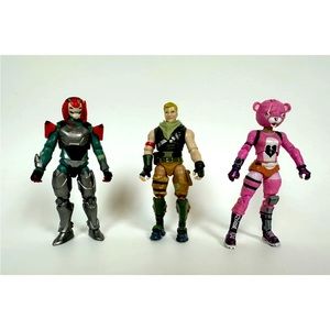 Fornite 4 Inch Action Figures Lot of 3 - Jonesy Cuddle‎ Team Vendetta Epic Games